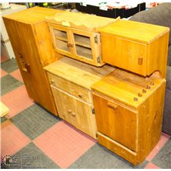 3 PC WOOD CHILDRENS KITCHEN PLAY SET INCLUDES