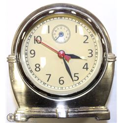 CHROME VINTAGE STYLE DESK CLOCK / ALARM