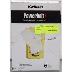 KWIK SET POWERNOLT 2 TOUCHPAD KEYLESS ENTRY