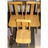 Image 1 : LOT OF 3 WOOD CHILDRENS CHAIRS