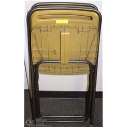 2 HARD PLASTIC FOLD OUT CHAIRS