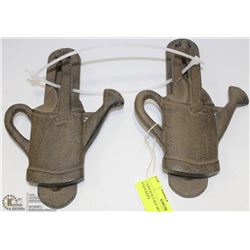 2 VINTAGE CAST IRON DOOR KNOCKERS