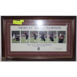 1999 US OPEN CHAMPION  FRAMED PICTURE