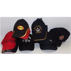 BOX W/6 NEW BASEBALL CAPS