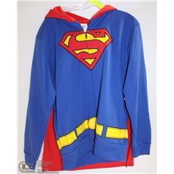 NEW MENS SUPERMAN ZIPPERED HOODIE WITH CAPE