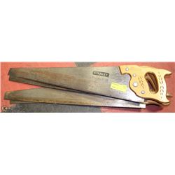 GROUP OF 4 ESTATE WOOD HAND SAWS