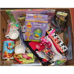 176) BOX OF WALT DISNEY COLLECTABLES. INCLUDING