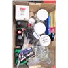 Image 1 : BROWN BIN FULL OF SHOP SUPPLIES - OIL,