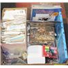 Image 1 : LARGE BOX FULL OF SEWING, CROCHET, CROSS