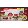 Image 1 : RUBBERMAID 36 PC STORAGE SET, OPENED BUT ALL