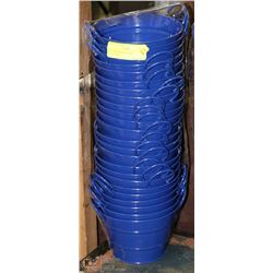 LOT OF 24 BLUE 6"PLANT POTS/PAILS