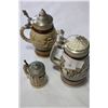 Image 2 : THREE BEER STEINS