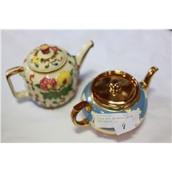 LUSTRE WARE AND WOODS INDIAN TREE TEAPOTS