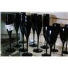 Image 1 : SET OF BLACK MIKASA WINE GLASSES