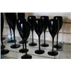 Image 2 : SET OF BLACK MIKASA WINE GLASSES