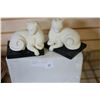 Image 1 : PAIR OF MARBLE BASE CAT BOOKENDS