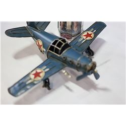 METAL AIRPLANE AND DIANA FIGURE