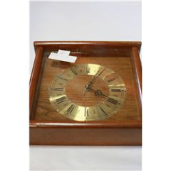 WOOD FRAMED MANTLE CLOCK