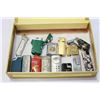 Image 1 : LARGE CIGAR BOX WITH ASSORTED LIGHTERS