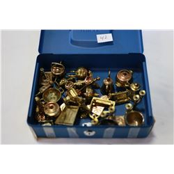 LOT OF MINIATURE BRASS WARE ALL STAMPED MADE IN ENGLAND