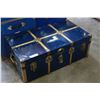 Image 2 : BLUE METAL STORAGE TRUNK