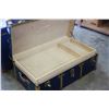 Image 3 : BLUE METAL STORAGE TRUNK