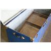 Image 3 : BLUE AND BRASS STORAGE TRUNK
