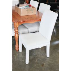 SET OF SIX UPOLSTERED MODERN DINING CHAIRS
