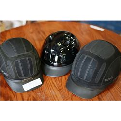 LOT OF THREE HELMETS BY TROXEL