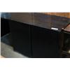 Image 1 : LARGE BLACK DESK WITH CUPBOARDS
