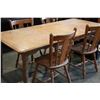 Image 4 : OAK TABLE WITH 2 LEAFS AND 4 CHAIRS