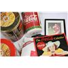 Image 4 : TWO INSULATED BAGS 2003 CALENDAR GARBAGE PAIL AND TWO LARGE POPCORN TINS