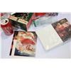 Image 4 : OPENED SIX PACK BOTTLES TWO ORNAMENTS CHRISTMAS CARDS FIVE GLASSES AND CAN