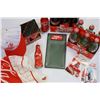 Image 2 : TWO SIX PACK COCA COLA BOTTLES TRAY AND MUG AND BASEBALL HAT BATH TOWEL TEA TOWELS BATH MAT AND 2 MA