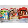 Image 8 : LOT OF 3 LARGE POPCORN TINS NAPKINS TABLE CLOTHS PAPER PLATES AND HAND TOWELS