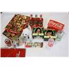 Image 1 : PUZZLE 6-PACK OPENED BOTTLES POLAR BEAR 3 CANS UNOPENED PACK PENCILS CHRISTMAS ORNAMENTS CLOCK AND M