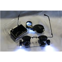JEWELLERS LOUPE AND GLASSES