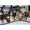 Image 1 : BOX OF DECORATIVE STONES AND TEALIGHT STAND