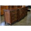Image 1 : FRENCH PROVINCAL WALNUT DRESSER WITH DRAWERS AND MIRROR