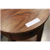 Image 2 : 2-TIER 1-DRAWER ROUND WALNUT ENDTABLE