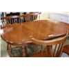 Image 3 : MAPLE DINING TABLE AND FOUR SPINDLE BACK CHAIRS