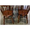 Image 4 : MAPLE DINING TABLE AND FOUR SPINDLE BACK CHAIRS