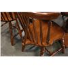 Image 5 : MAPLE DINING TABLE AND FOUR SPINDLE BACK CHAIRS