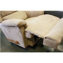 BEIGE MICROFIBRE LAZYBOY RECLINER