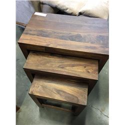 MODERN WALNUT NESTING TABLE SET
