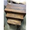 Image 1 : MODERN WALNUT NESTING TABLE SET