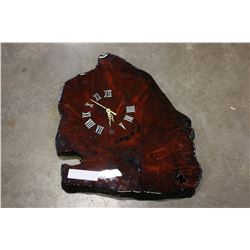 BURL WALL CLOCK