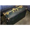 Image 1 : GREEN BLACK AND BRASS TRUNK