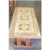 Image 1 : TEAK TILE TOP COFFEE TABLE