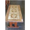 Image 2 : TEAK TILE TOP COFFEE TABLE